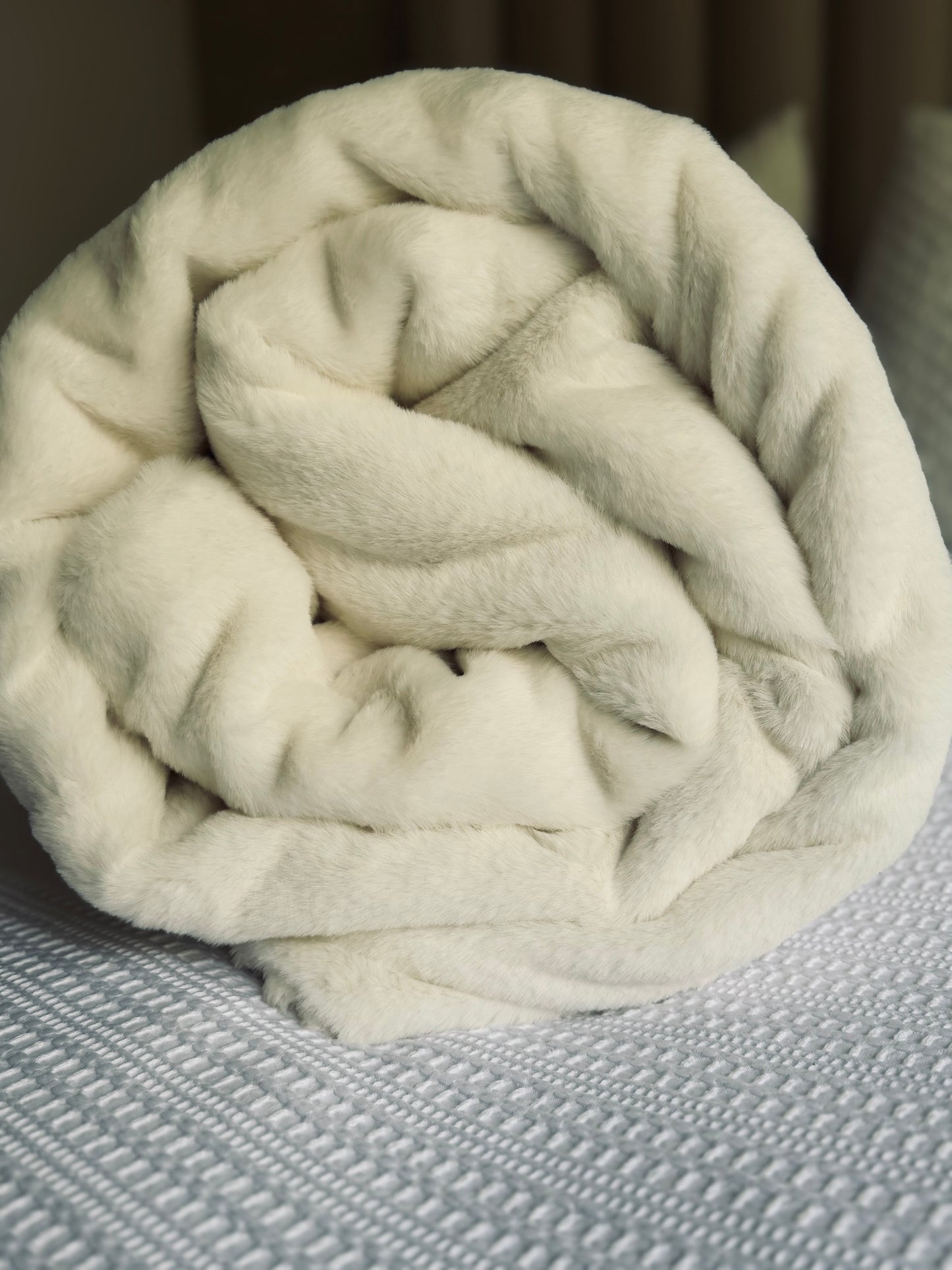 Faux Rabbit Fur Throw