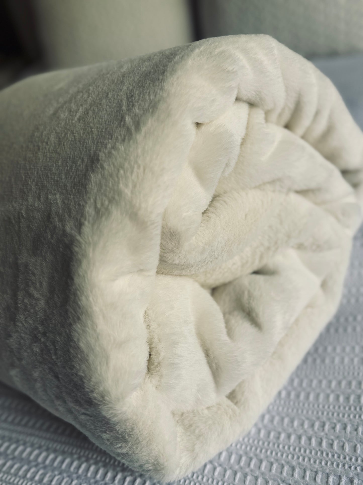 Faux Rabbit Fur Throw